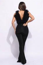 Load image into Gallery viewer, Layered Ruffle Deep V Neck Jumpsuit
