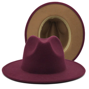Women Double-Sided Fedora Hat