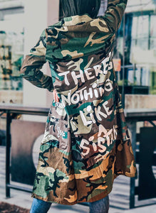 Button Front Sistah Camo Jacket