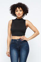 Load image into Gallery viewer, Mock Neck Sleeveless Crop Top
