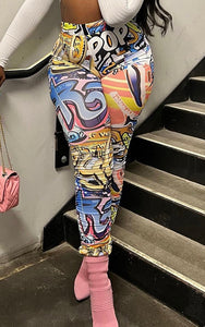 Multicolor Fashion Legging