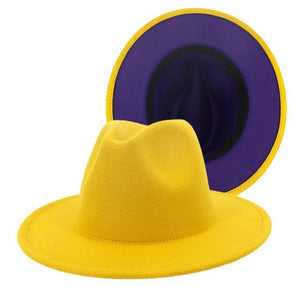 Women Double-Sided Fedora Hat