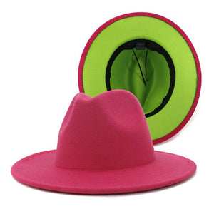 Women Double-Sided Fedora Hat