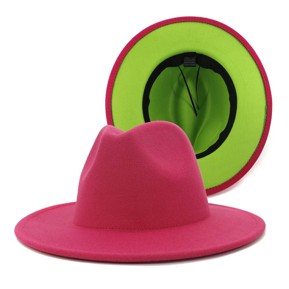 Women Double-Sided Fedora Hat