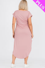 Load image into Gallery viewer, Cap Sleeve V Neck Plus Maxi Dress
