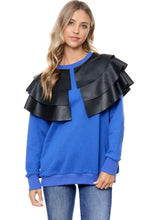 Load image into Gallery viewer, Ruffle Shoulder Sweatshirt
