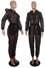 Load image into Gallery viewer, Peek-A-Boo Hooded Jumpsuit
