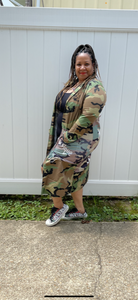 "The Sistah" Camo Long Jacket