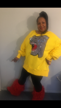 Load image into Gallery viewer, Yellow Tiger Oversized Sweatshirt
