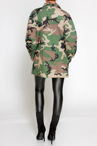 Red Lips Sequins Camo Jacket