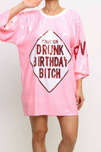 Drunk Sequin Birthday Dress